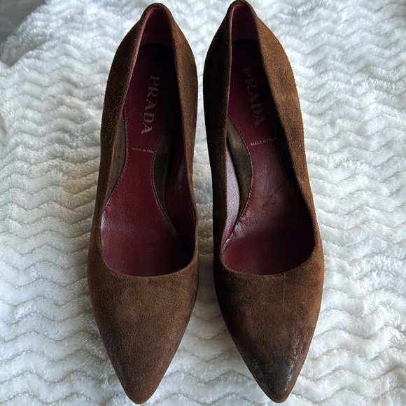 PRADA BROWN SUEDE LEATHER - Picture 11 of 11